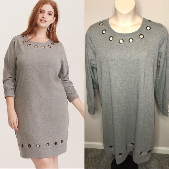 Torrid Dresses & Skirts - Torrid Grey Sweatshirt Dress